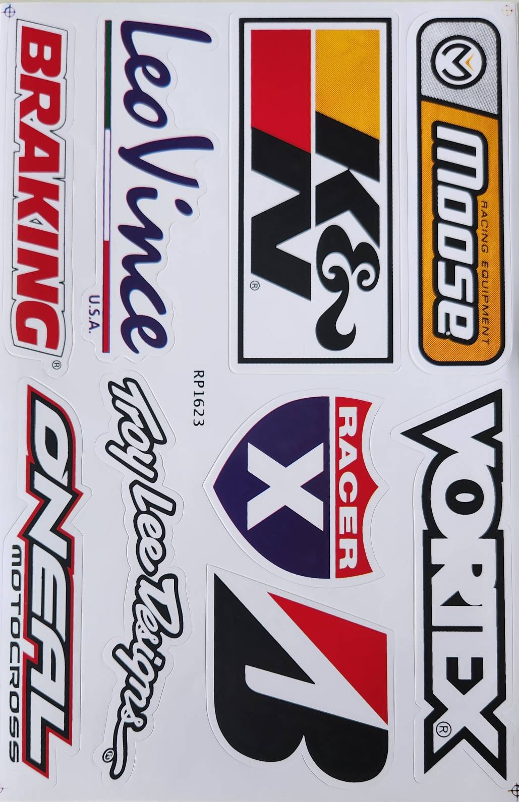 Braking Troy Lee Designs Vortex K&N Moose Racing Sticker Sheet | Motocross Decal RP1623