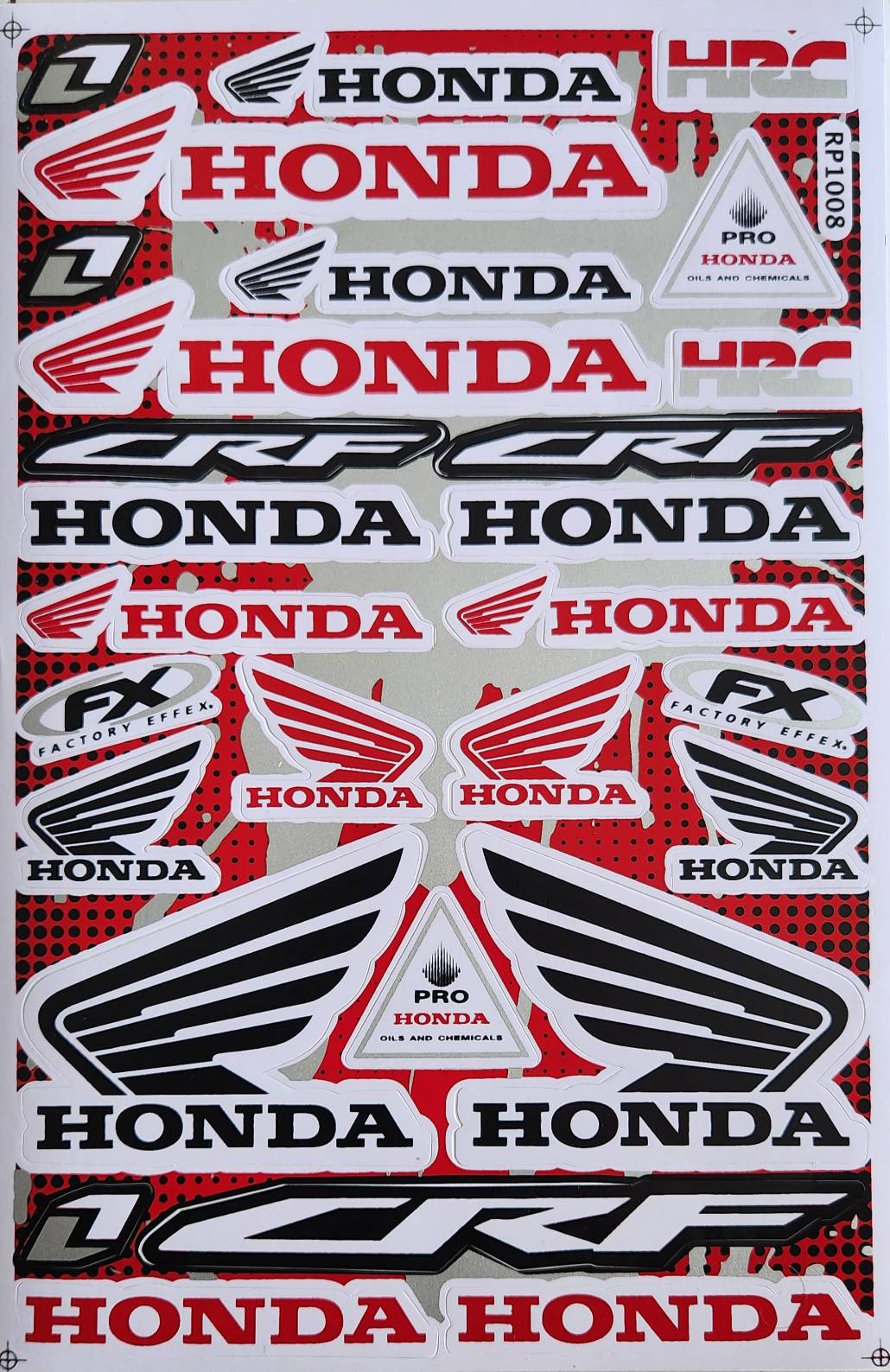 Honda CRF HRC Factory Effex Pro Honda Sticker Sheet | Motocross Decal RP1008