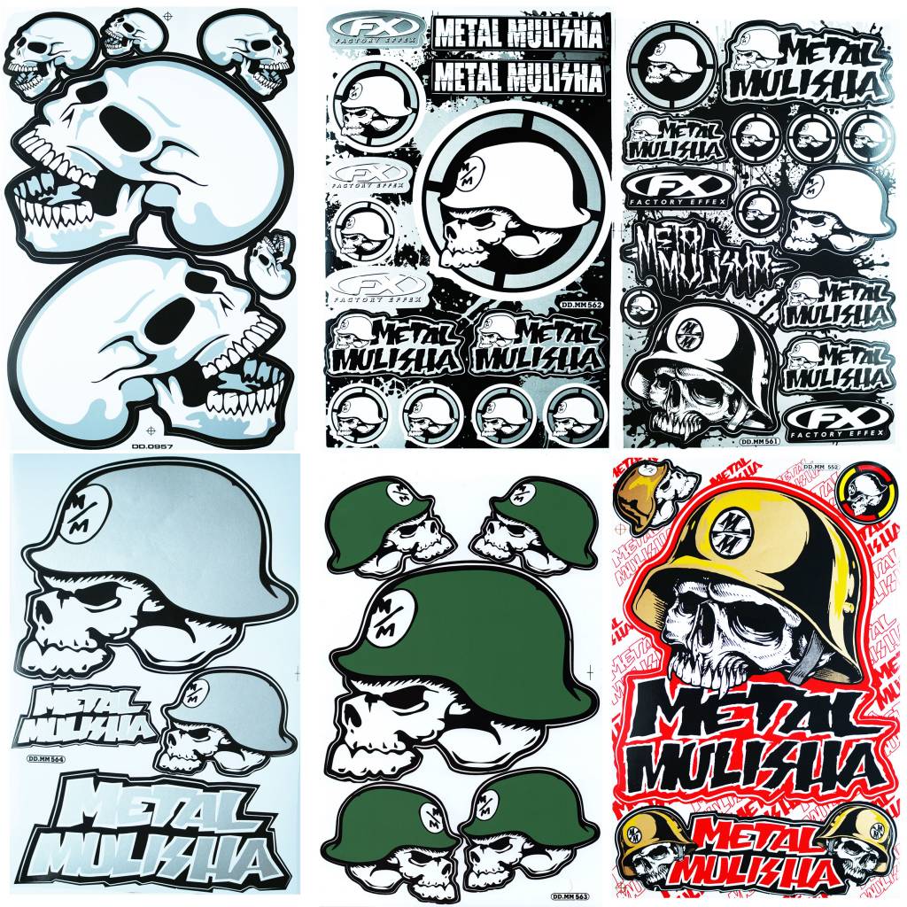 Metal Mulisha Sticker Sheet MIX 1 | 6 Aufklebebögen F4