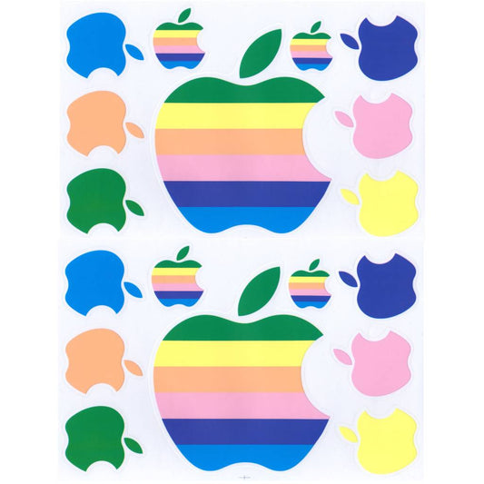 Apple Pastel Sticker Sheet | 2 Aufklebebögen F4 | Computer