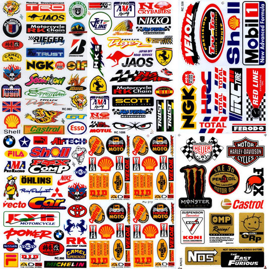 Racing Sticker Sheet MIX | 6 Aufklebebögen F4 | Premium