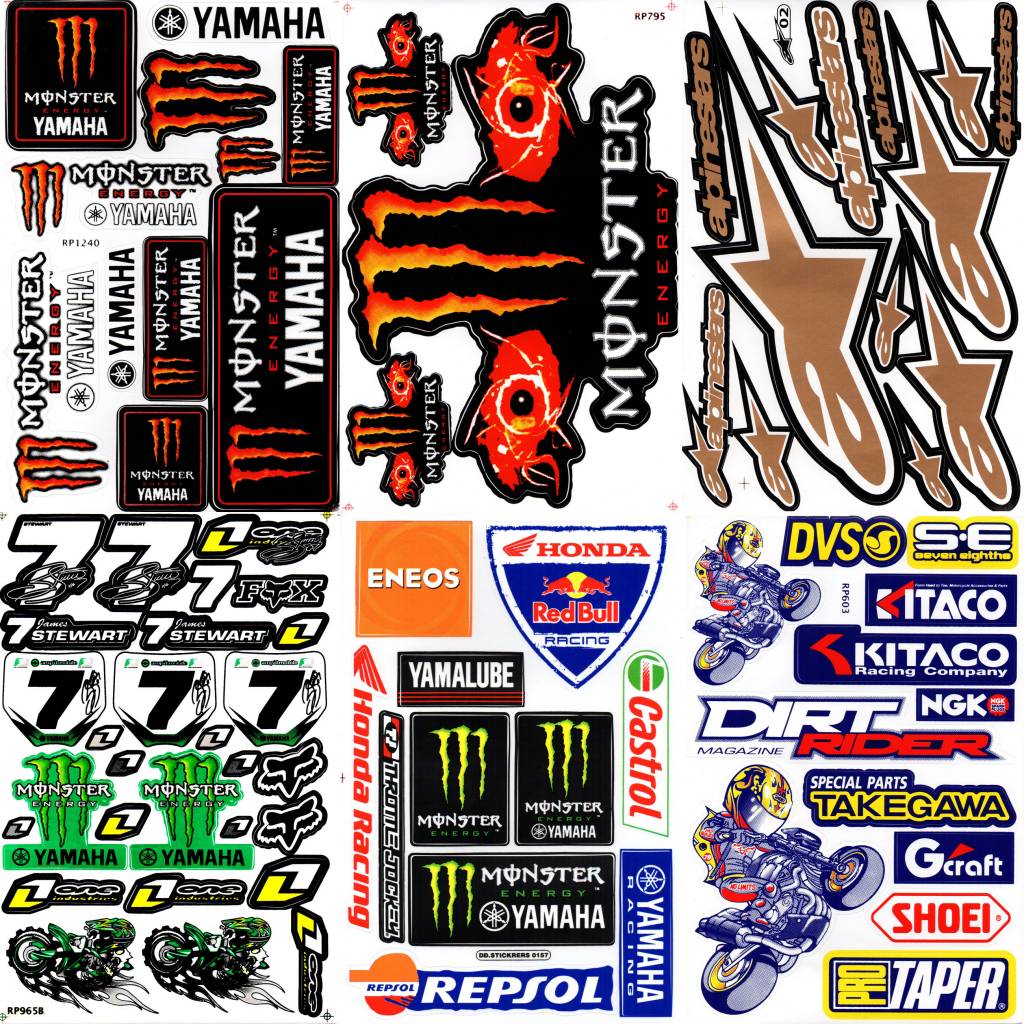 Yamaha Sticker Sheet MIX | 6 Aufklebebögen F4 | Premium