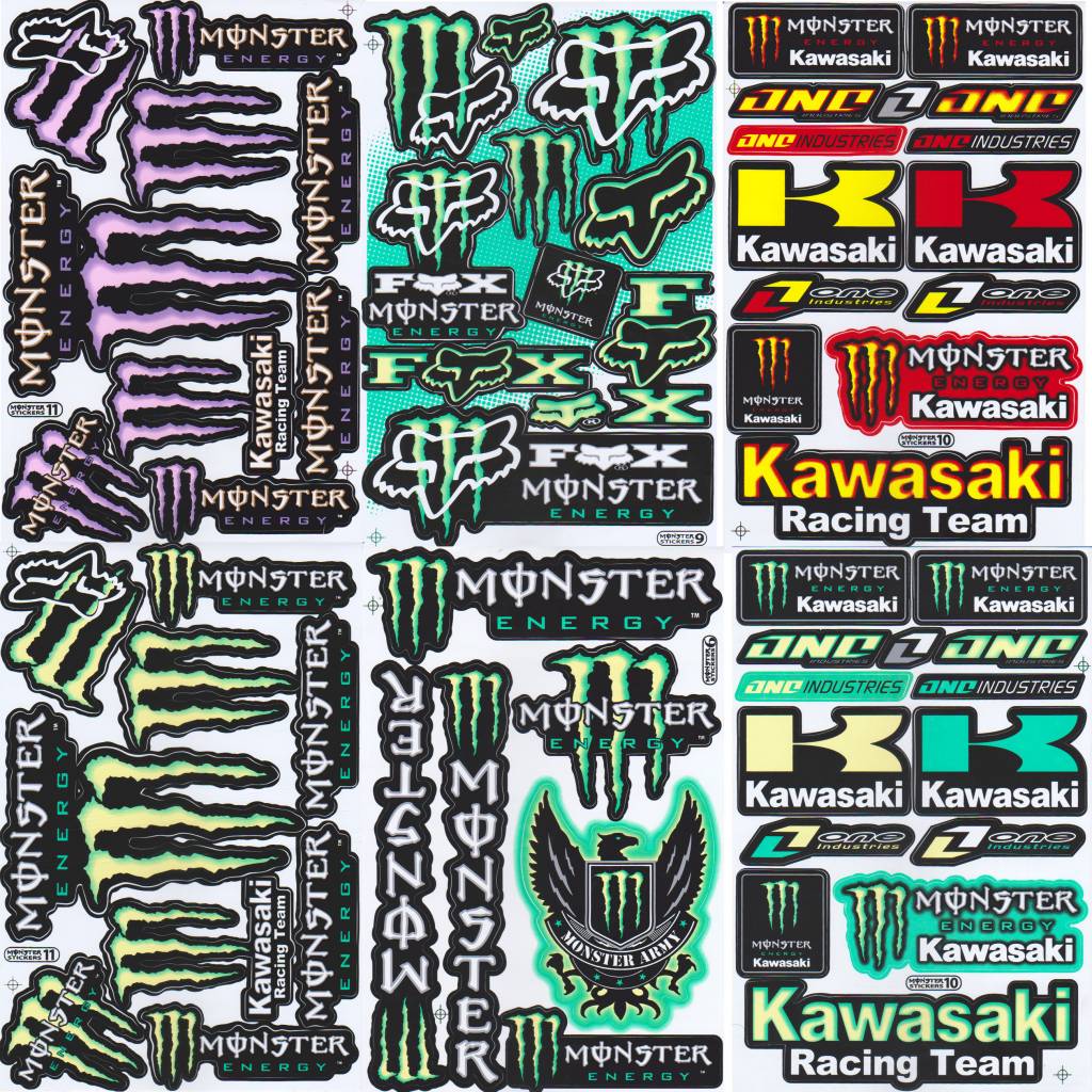 Monster Energy x Kawasaki Sticker Sheet MIX 2 | F4
