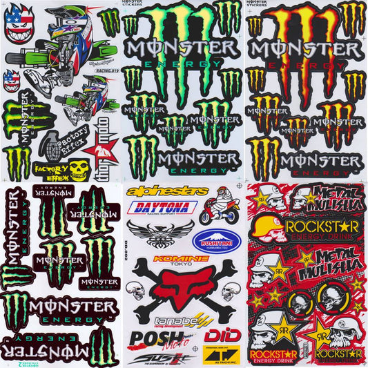 Monster Energy Sticker Sheet MIX 6 | 6 Aufklebebögen F4