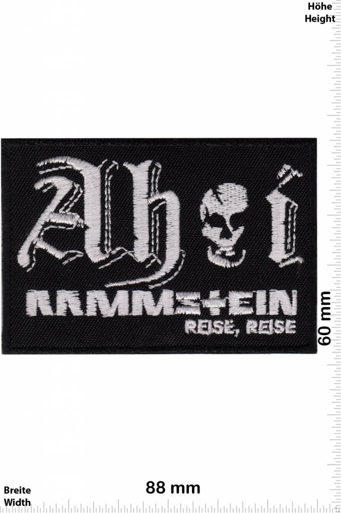 Rammstein Ahoi Reise Reise Patch Black | Embroidered Rock Band Iron-On Patch