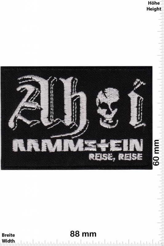 Rammstein Ahoi Reise Reise Patch Black | Embroidered Rock Band Iron-On Patch
