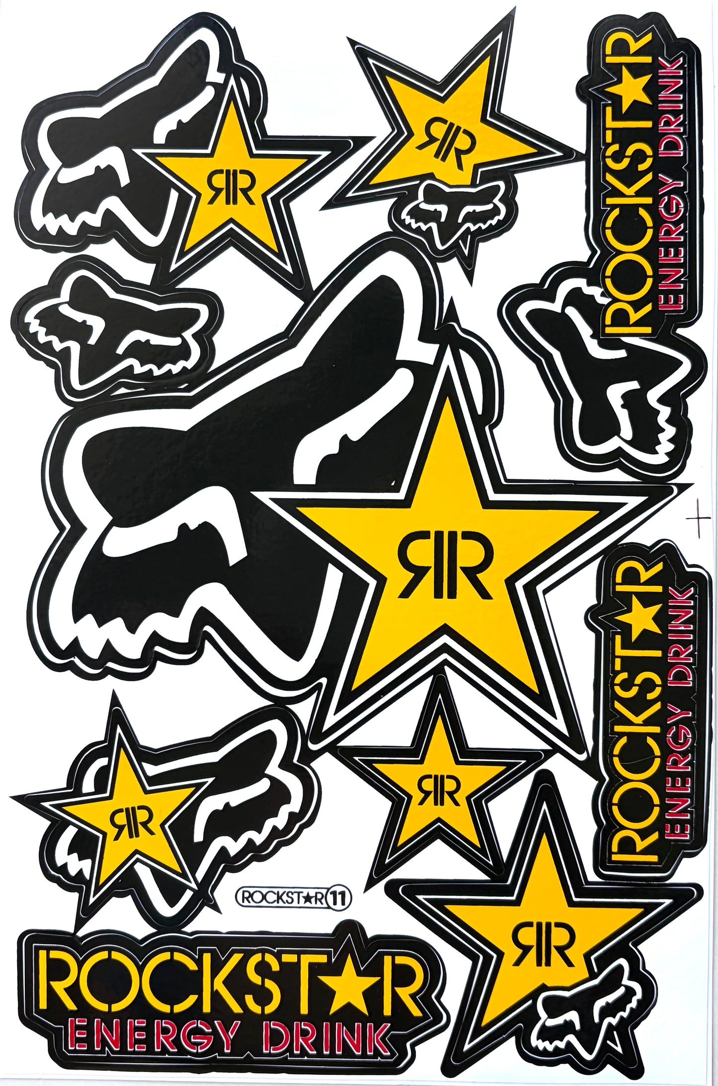 Rockstar Fox Racing Sticker Sheet | Motocross Decal ROCKSTAR11