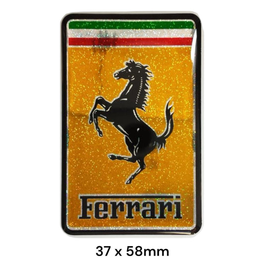 Ferrari 3D Glitzer Sticker | Viereckig | Premium Aufkleber