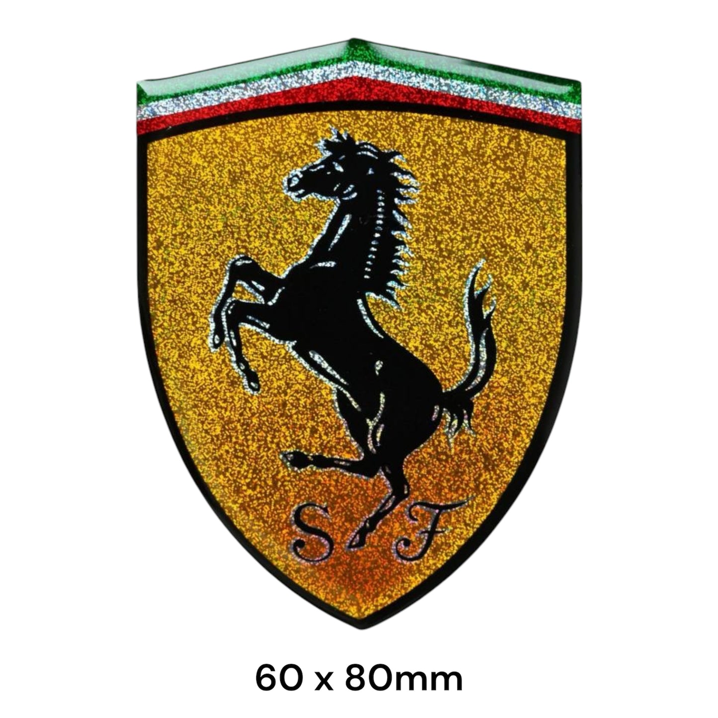 Ferrari 3D Glitzer Sticker | Wappen BIG | Premium Aufkleber