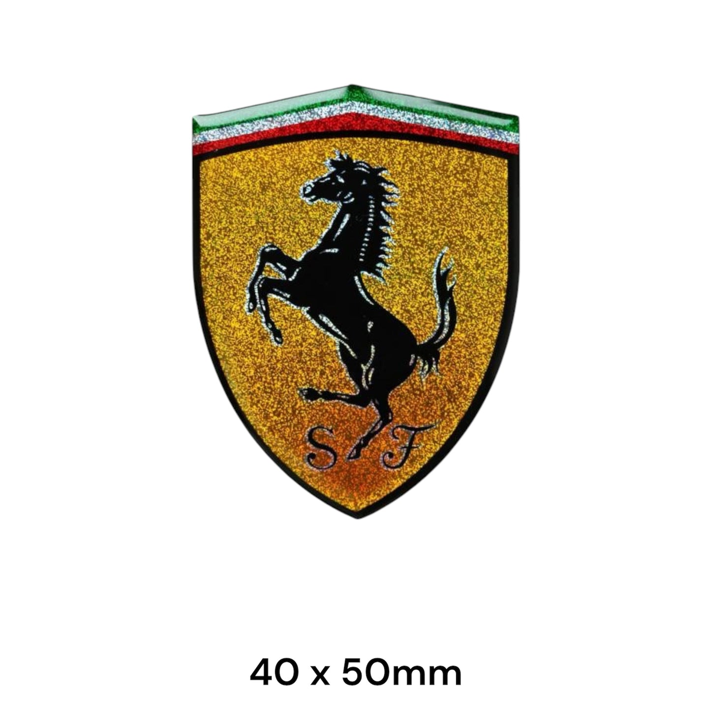 Ferrari 3D Glitter Sticker | Wappen Small | Premium Sticker