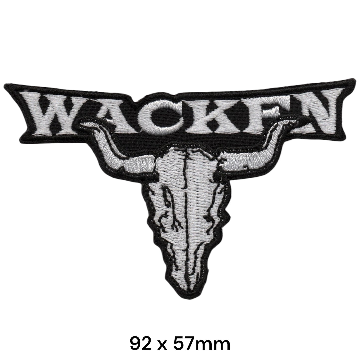 Wacken Skull Patch | Embroidered Metal Festival Iron-On Patch