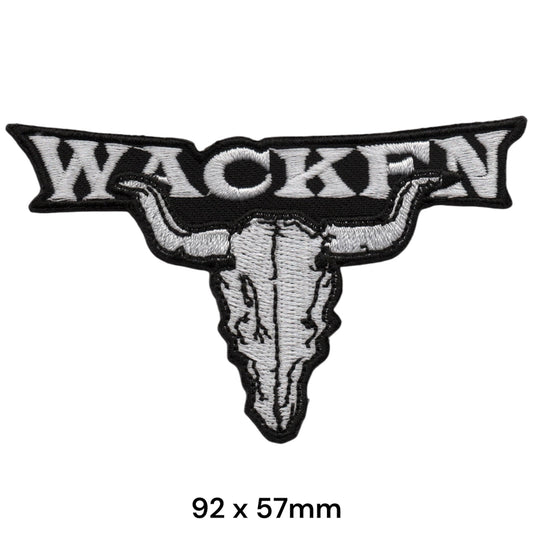 Wacken Skull Patch | Embroidered Metal Festival Iron-On Patch