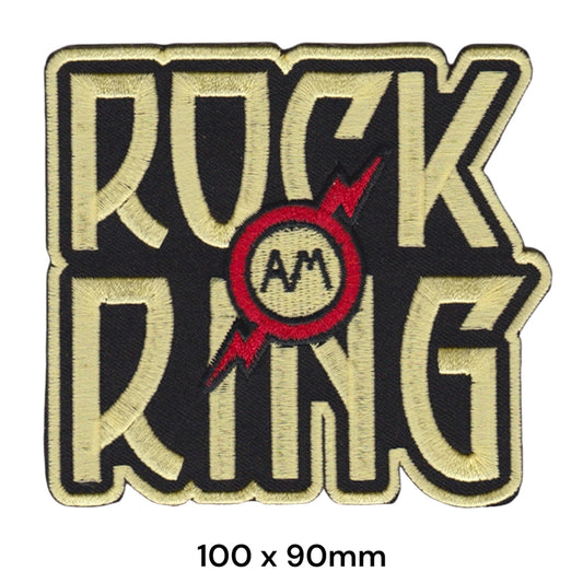 Rock am Ring Patch Gold | Embroidered Music Festival Iron-On Patch