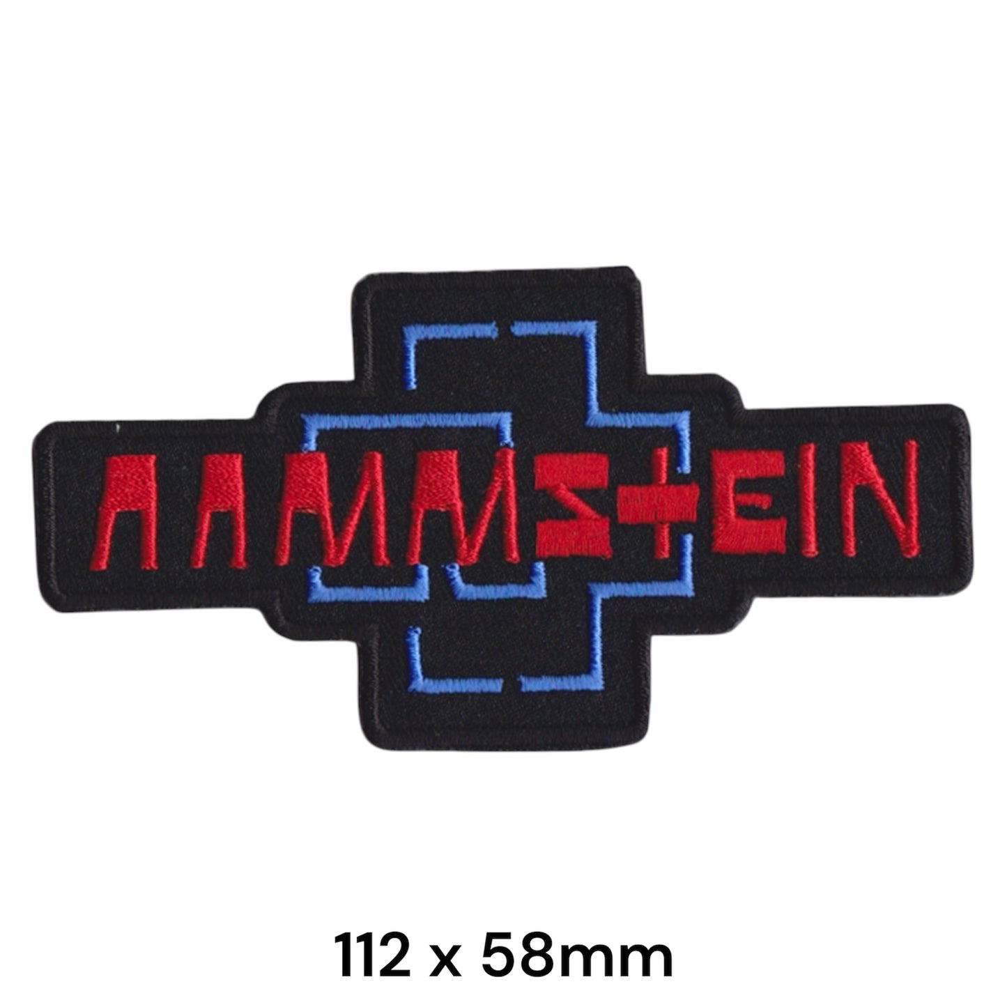Rammstein Patch Red Blue | Embroidered Rock Band Iron-On Patch