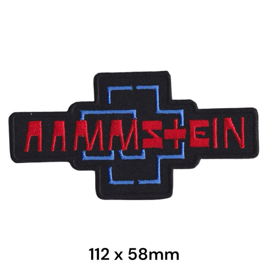 Rammstein Patch Red Blue | Embroidered Rock Band Iron-On Patch