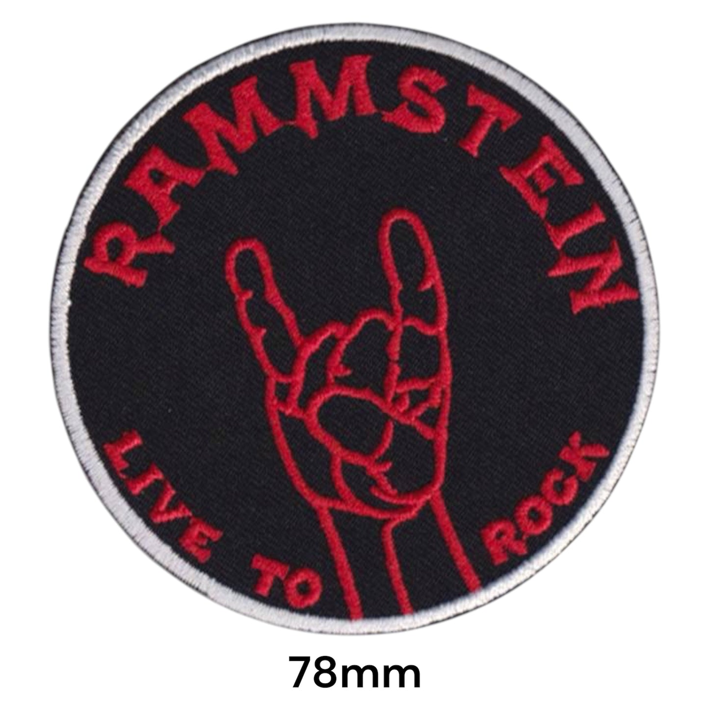Rammstein Live to Rock Patch | Round Embroidered Iron-On