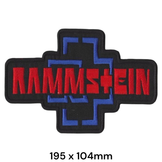 Rammstein Patch Big Red Blue | Embroidered Rock Band Iron-On Patch