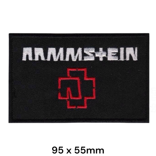 Rammstein Patch Black Rectangle | Embroidered Rock Band Iron-On Patch