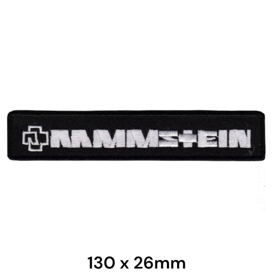 Rammstein Patch Silver 2 | Embroidered Rock Band Iron-On Patch