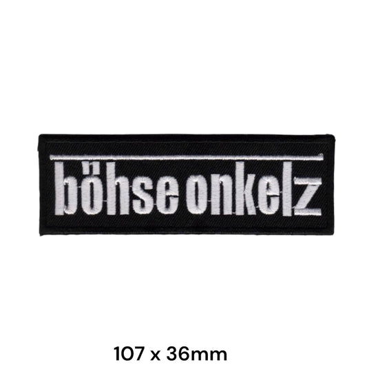 Böhse Onkelz Patch Silver | Embroidered Rock Band Iron-On Patch