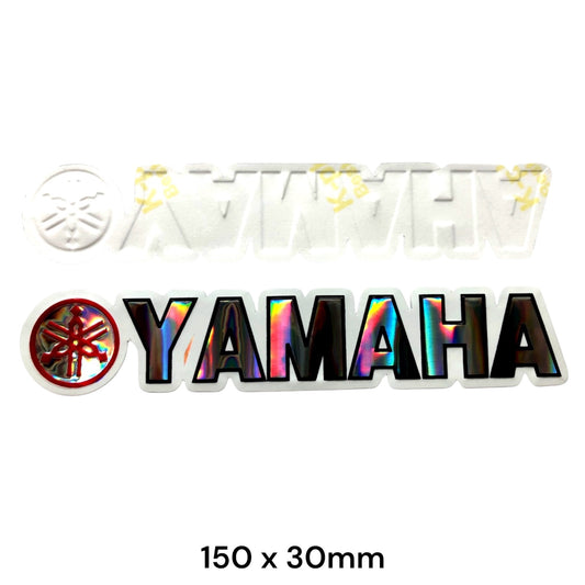 Yamaha Sticker Holographic Black | Motorcycle Logo Decal