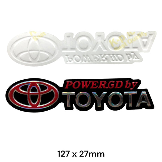 Powered by Toyota Sticker Holographic | Car Logo Decal
