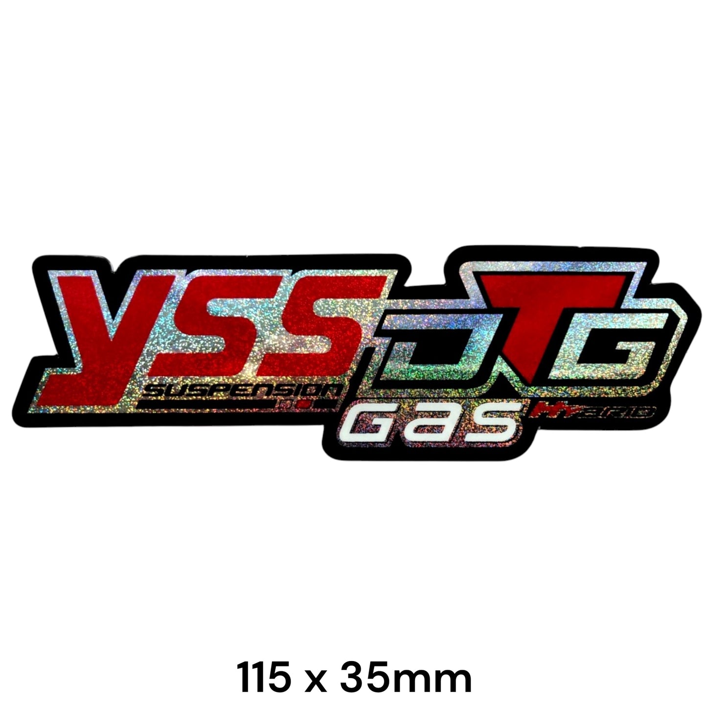 YSS DTG Suspension Gas Hard Sticker Holographic | Motorcycle Decal