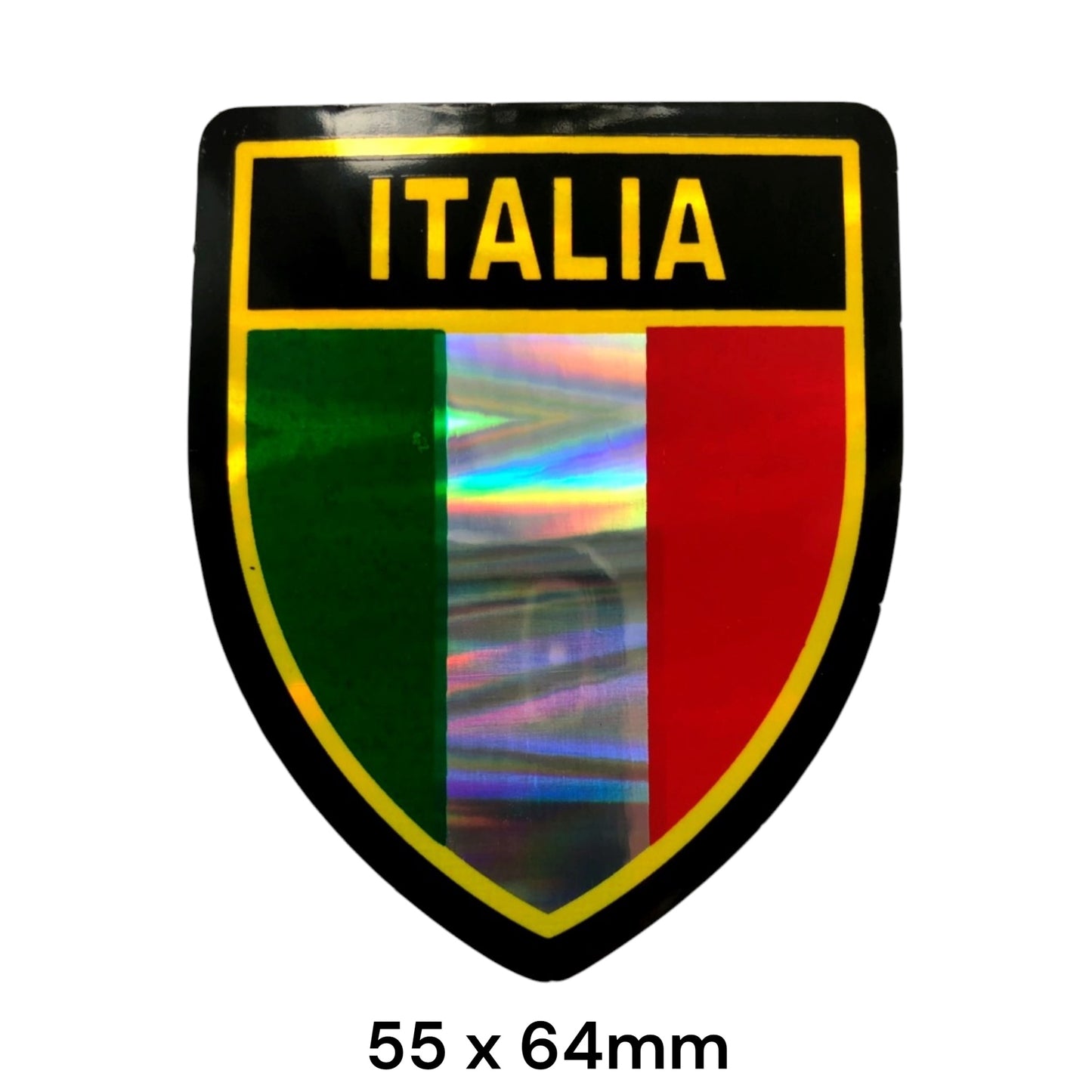 Italia Shield Sticker Holographic | Italian Flag Car Motorcycle Decal
