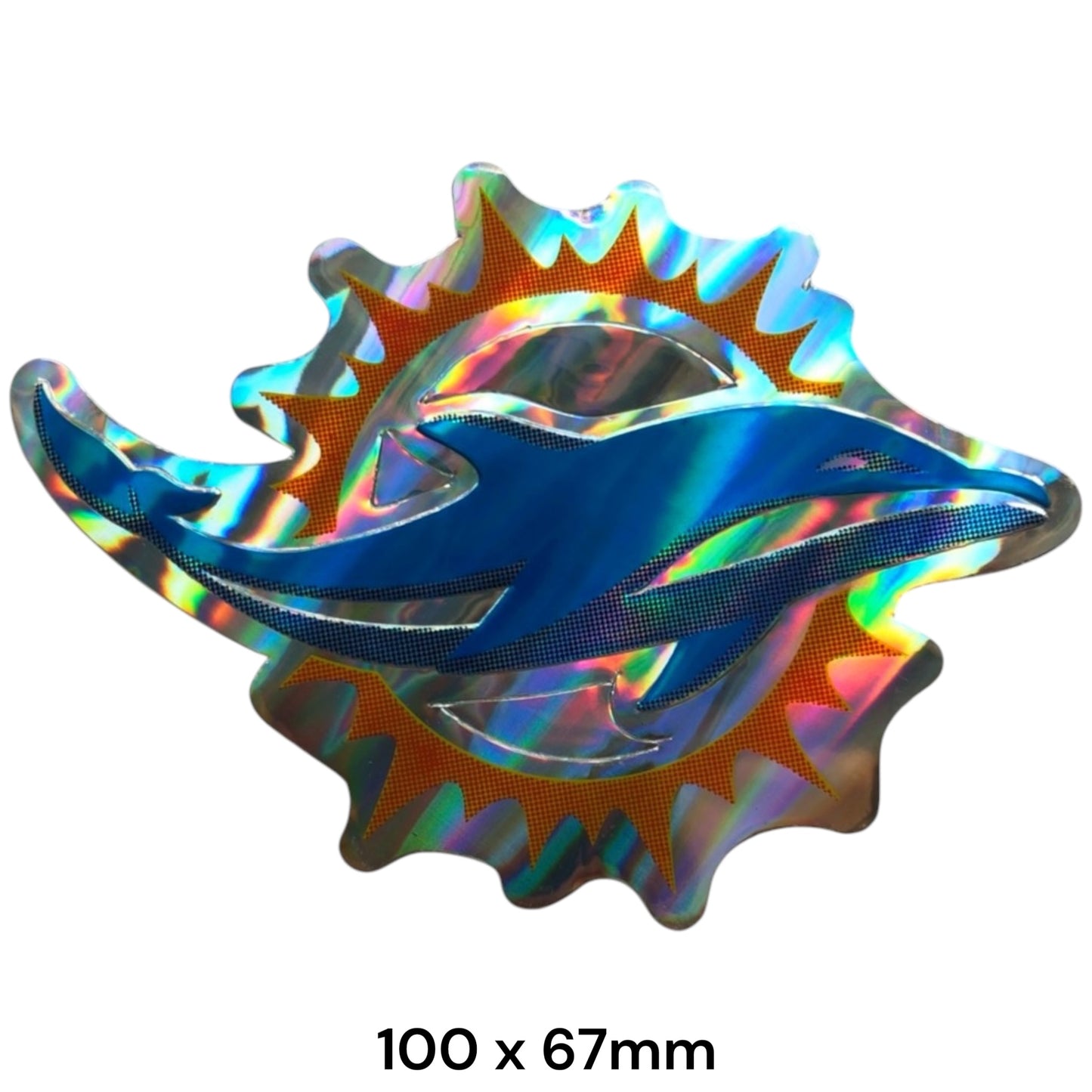 Miami Dolphins Sticker Holographic | NFL Football Team Logo Decal