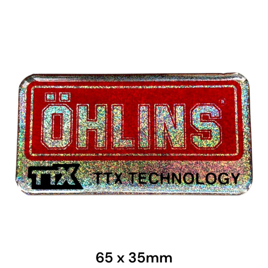 Ohlins TTX Technology Sticker Holographic Glitter | Suspension Motorcycle Car Decal