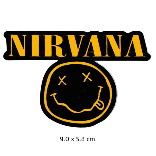 Nirvana Smiley Face Sticker 2-Pack | Grunge Rock Band Music Decal