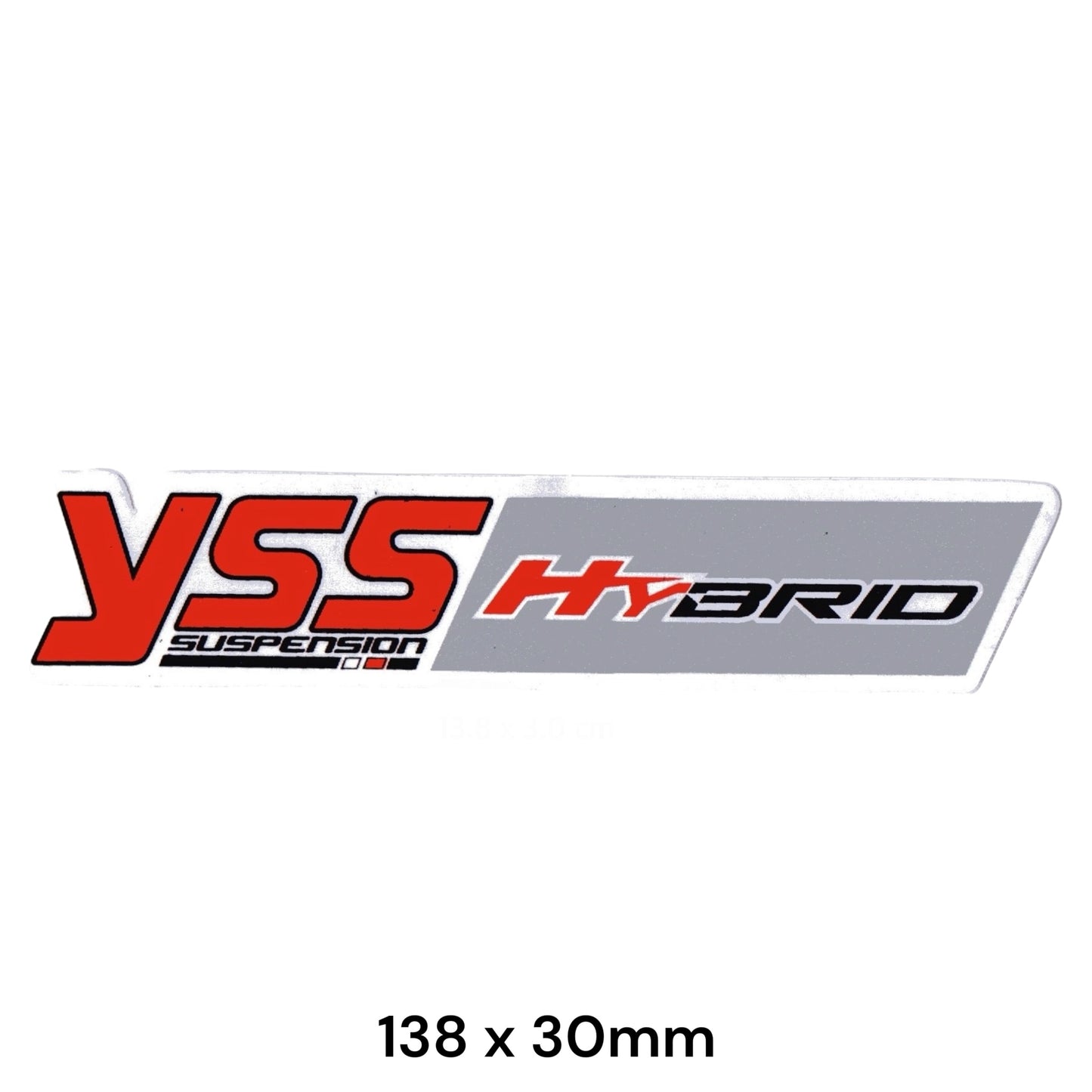 YSS Suspension Hybrid Sticker 2-Pack | Motorcycle Car Decal 138x30mm