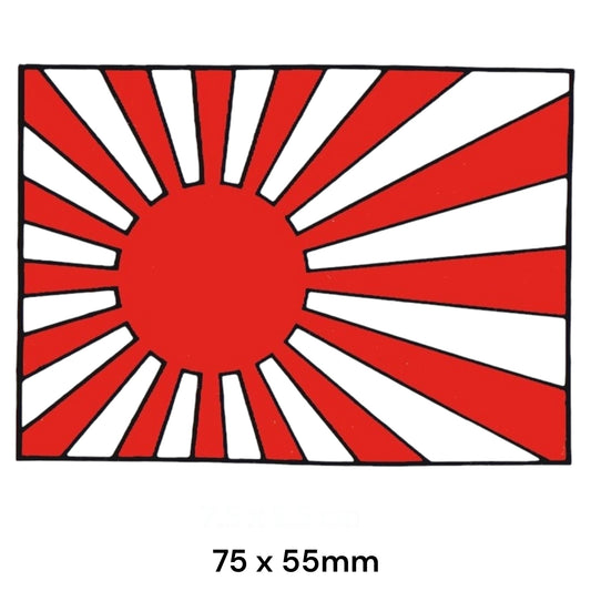 Japan Rising Sun Sticker 2-Pack | JDM Car Decal 75x55mm