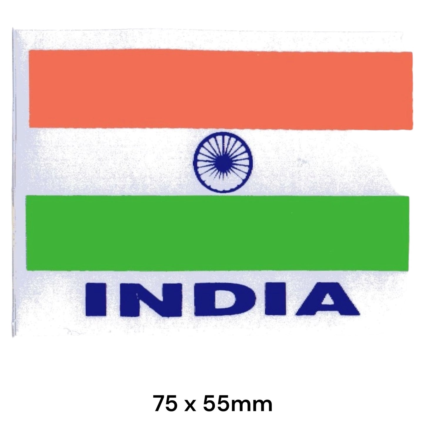 India Flag Sticker 2-Pack | National Flag Car Decal 75x55mm