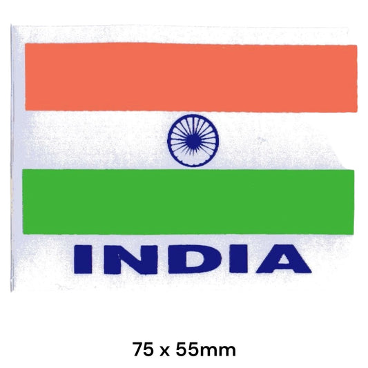 India Flag Sticker 2-Pack | National Flag Car Decal 75x55mm
