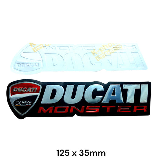 Ducati Corse Monster 3D Dome Sticker | Motorcycle Car Decal