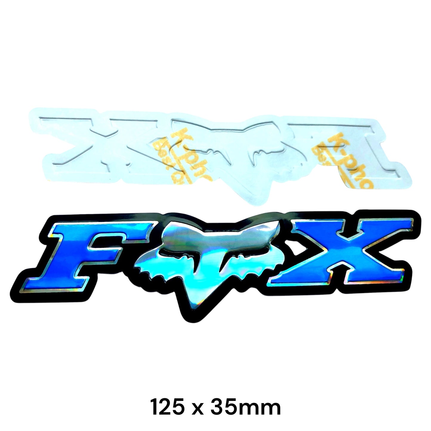 Fox Racing 3D Dome Sticker Blue | Motocross Motorcycle Car Decal