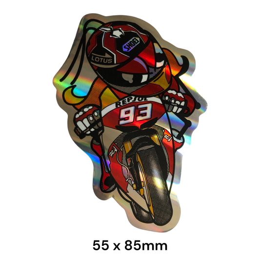 Marc Marquez 93 Ant-Man Repsol Honda Rider Holographic Glitter Sticker | MotoGP Decal