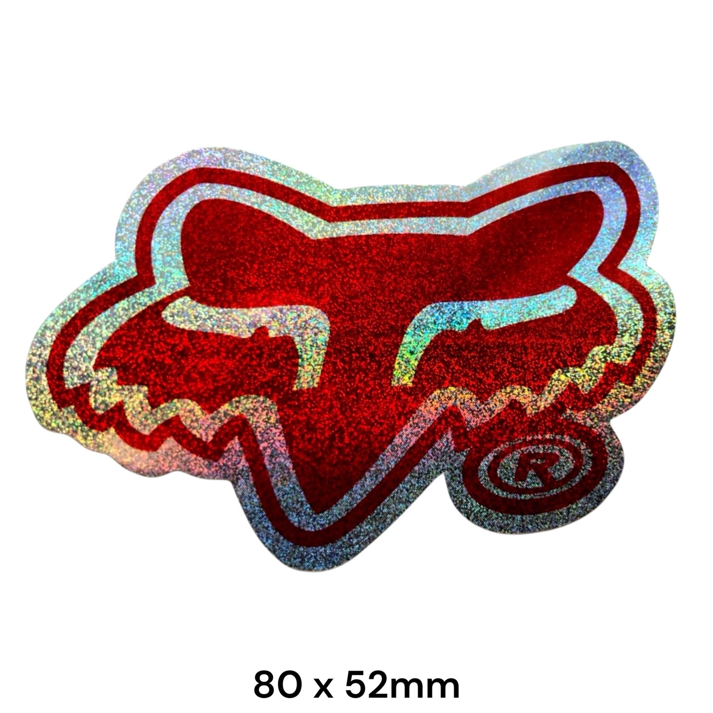 Fox Racing Head Sticker Holographic Red 2-Pack | Motocross MX Decal