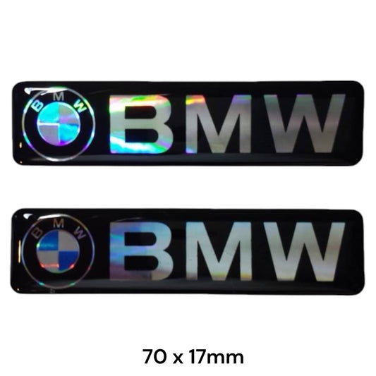 BMW Logo 3D Gel Sticker 2-Pack - Sleek Car Accessory