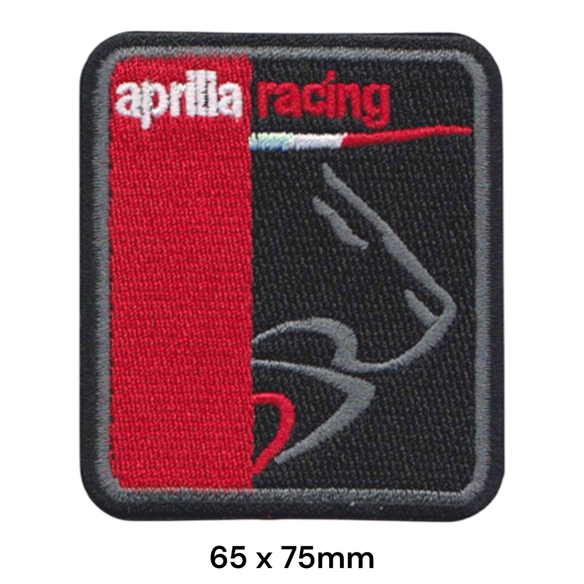 Aprilia Racing Embroidered Patch Iron-On Sew-On 65x75mm Red Black Pegasus