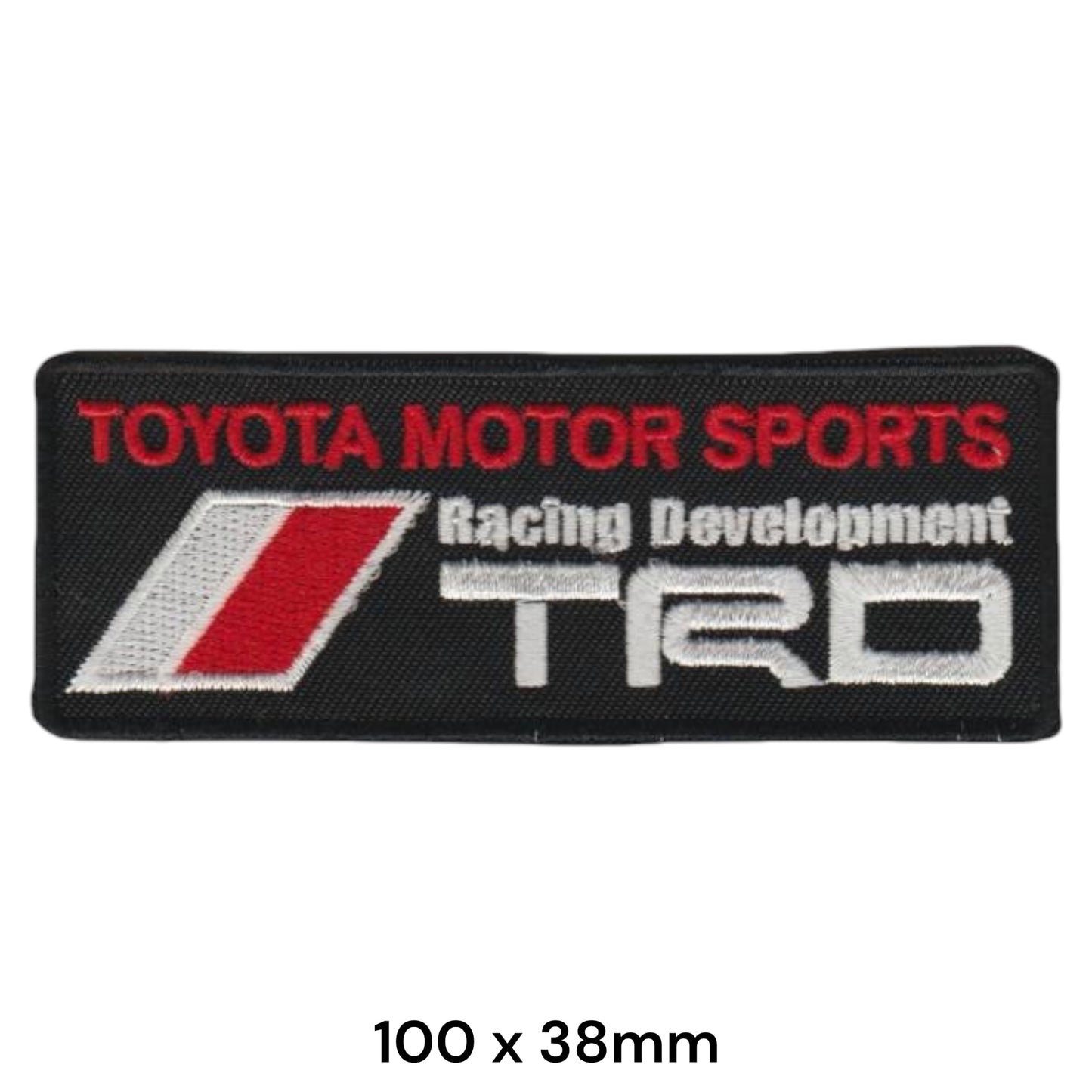 Toyota Motor Sports TRD Racing Development Embroidered Patch 100x38mm Black Red Silver