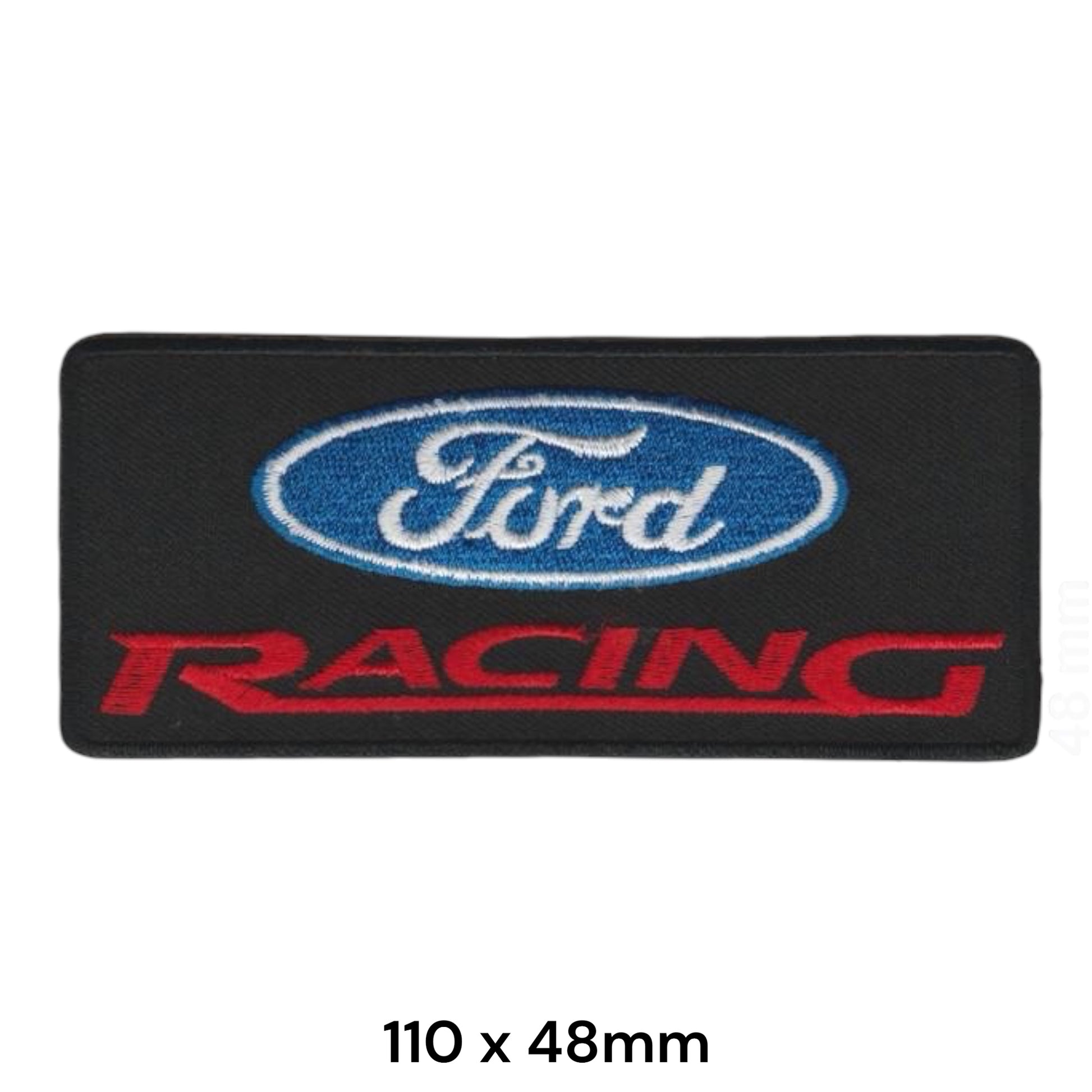 Ford Racing Embroidered Patch Iron-On Sew-On 110x48mm Black Blue Red