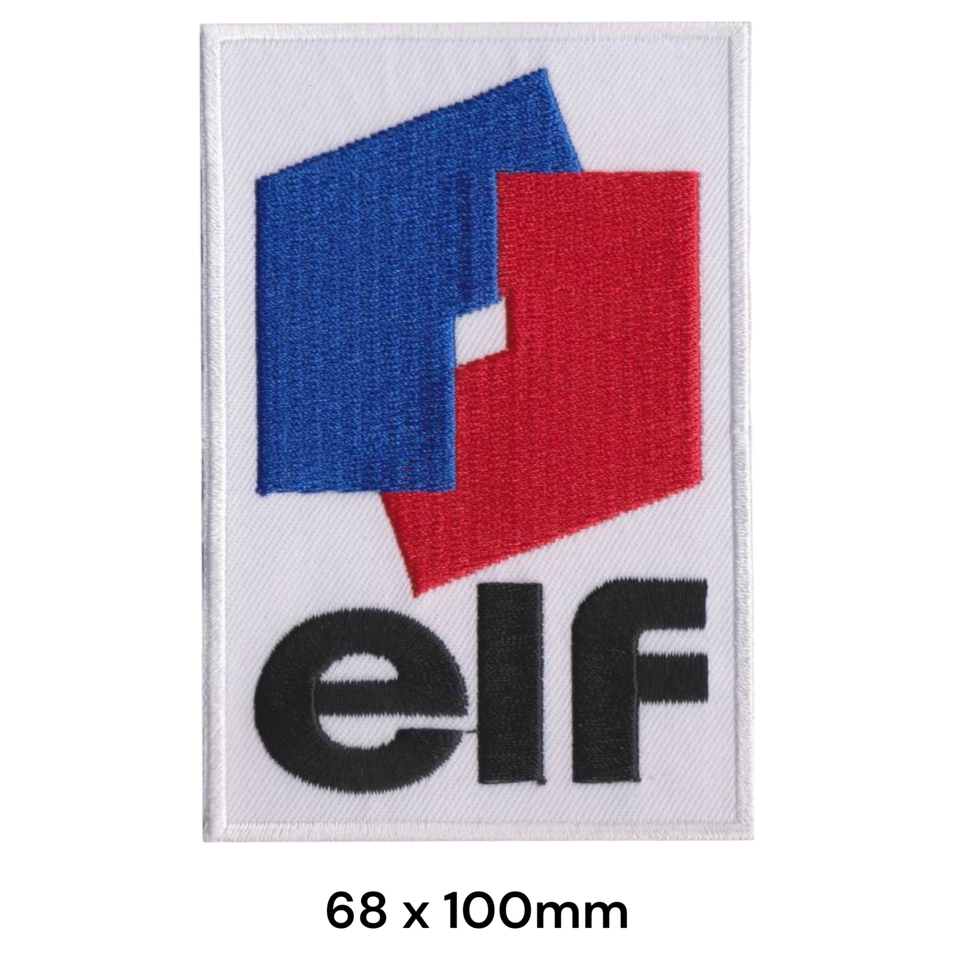 Elf Oil French F1 Motorsport Embroidered Patch 68x100mm White Blue Red Black