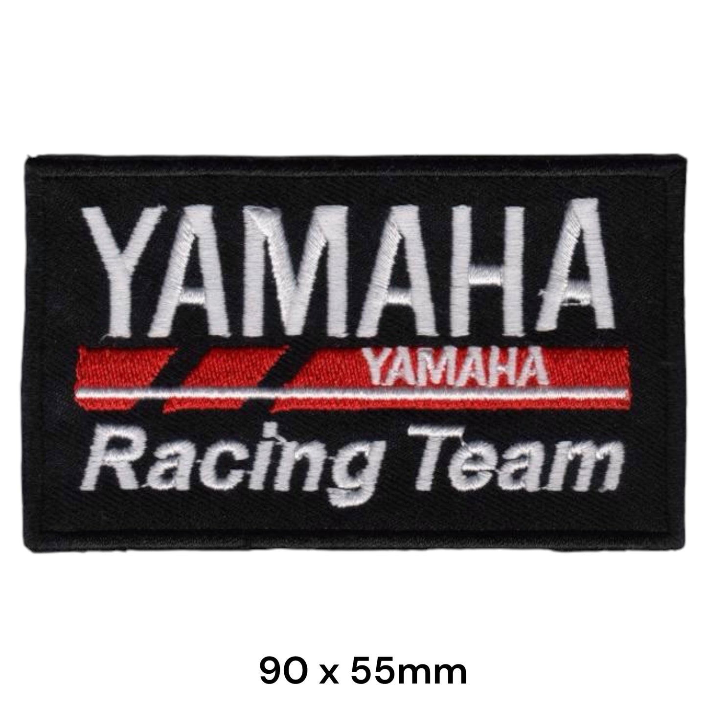 Yamaha Racing Team Embroidered Patch 90x55mm Black White Red Silver