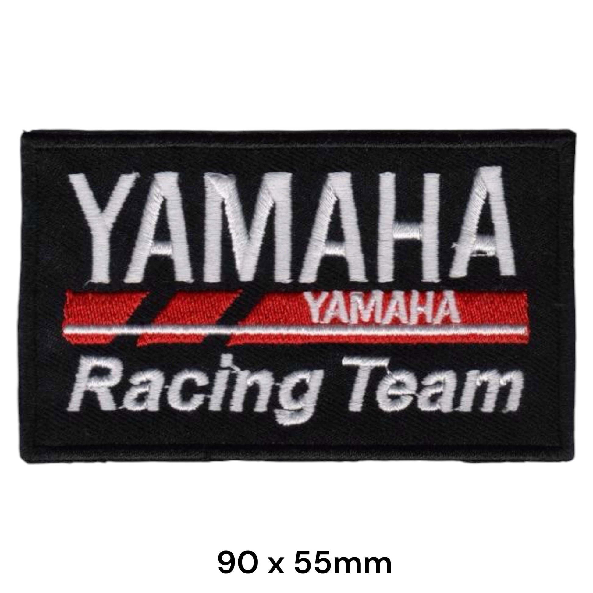 Yamaha Racing Team Embroidered Patch 90x55mm Black White Red Silver