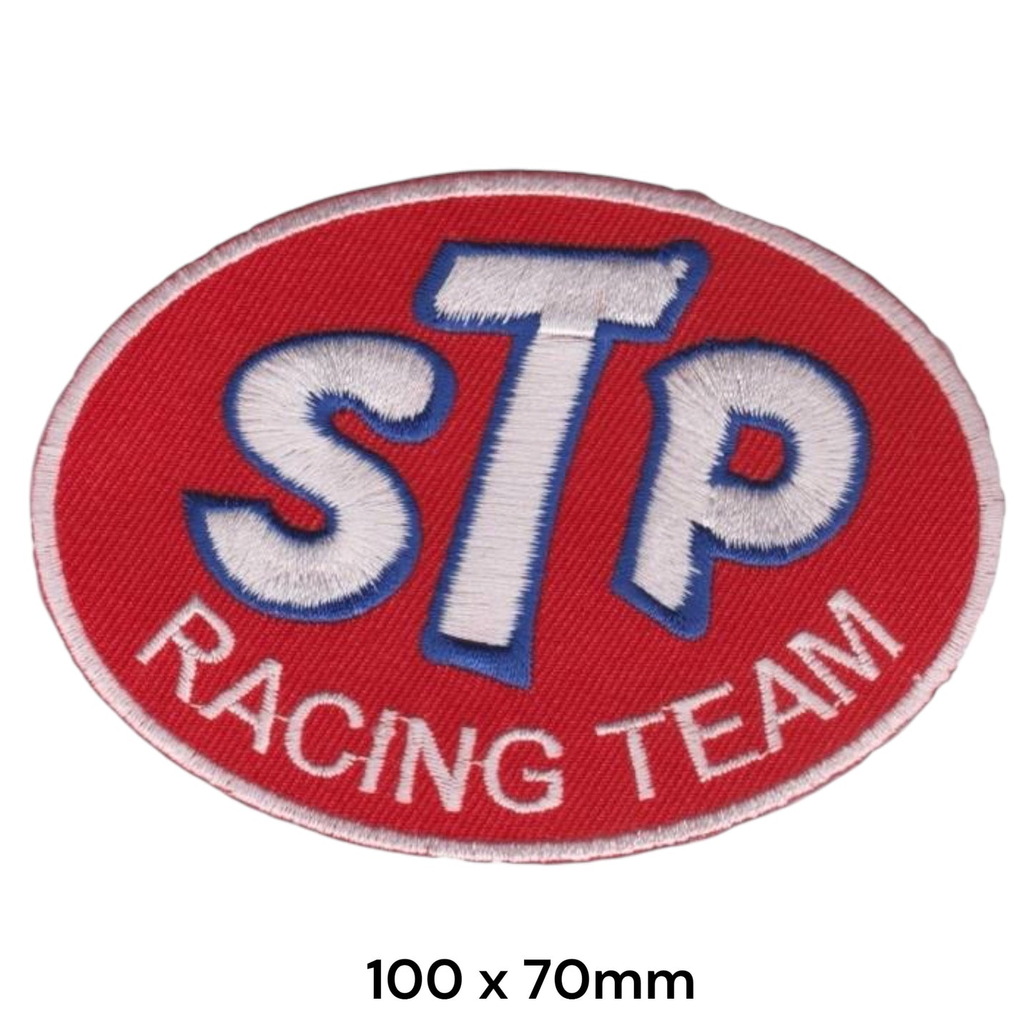 STP Racing Team Oval Embroidered Patch Iron-On Sew-On Vintage Motor Oil NASCAR Classic Jacket Badge