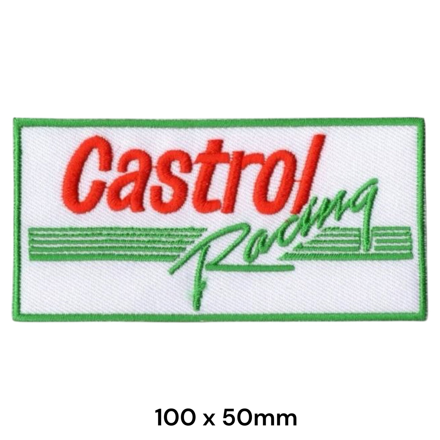 Castrol Racing Embroidered Patch Iron-On Sew-On Vintage Motor Oil Classic Car Jacket Badge