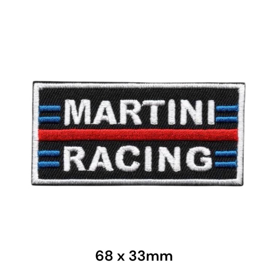 Martini Racing Small Embroidered Patch Iron-On Sew-On Vintage Formula 1 Rally Classic Jacket Badge