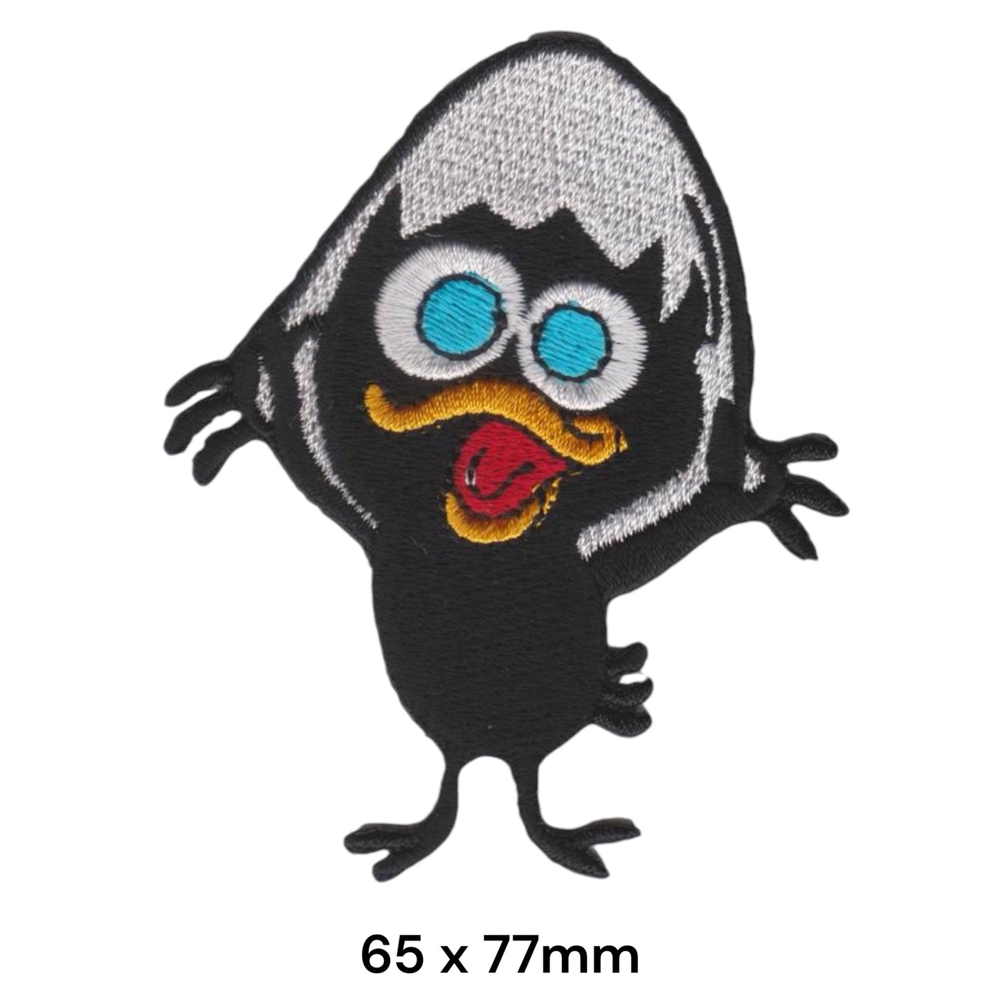 Calimero Baby Chick Hatching Embroidered Patch Iron-On Sew-On Funny Cartoon Kids Fashion Jacket Badge